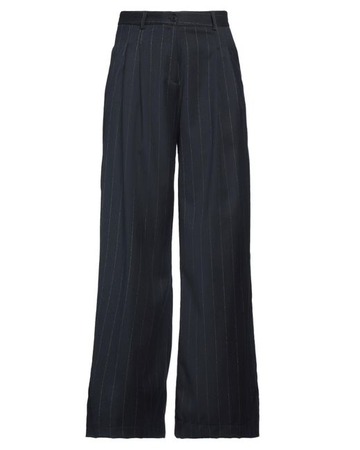 Caractere Blue Pants Polyester, Viscose, Elastane