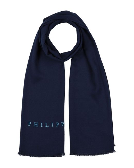 Philipp Plein Blue Scarf for men