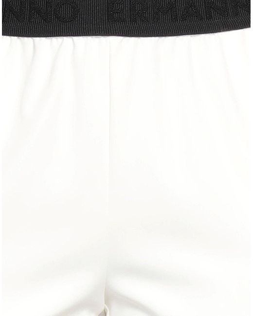 ERMANNO FIRENZE White Pants Cotton, Polyamide, Elastane, Polyester