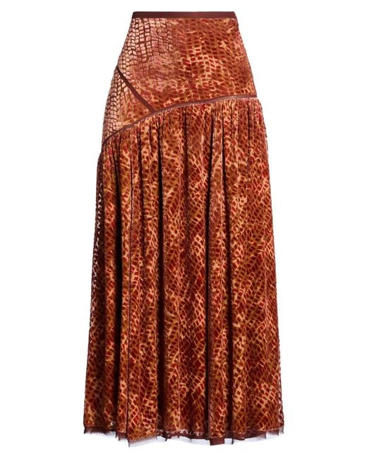 Ulla Johnson Orange Maxi Skirt