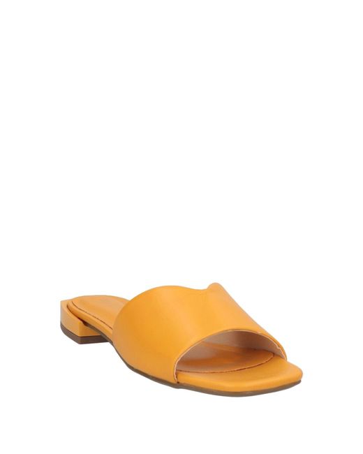 Miss Unique Orange Sandals Leather