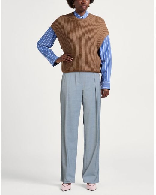 Eleventy Blue Pants Wool, Elastane