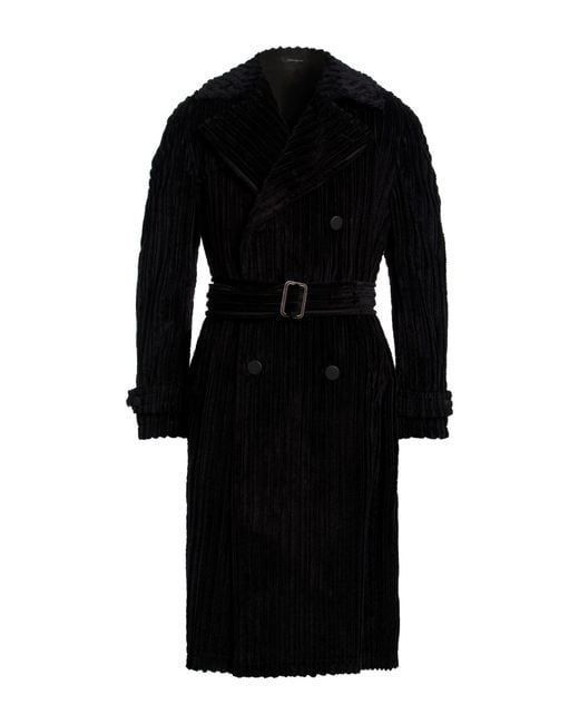 Tagliatore Black Coat Cotton for men