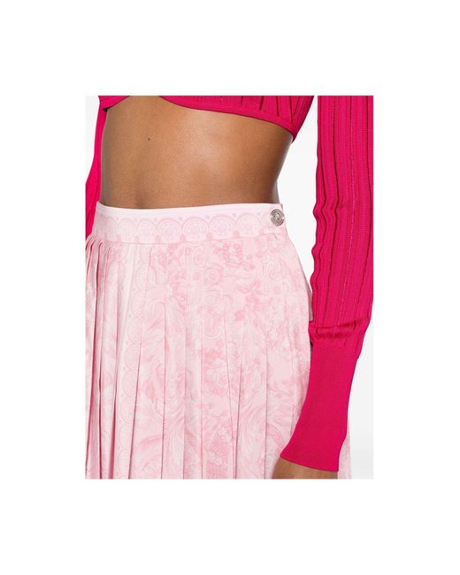 Mini-jupe Versace en coloris Pink