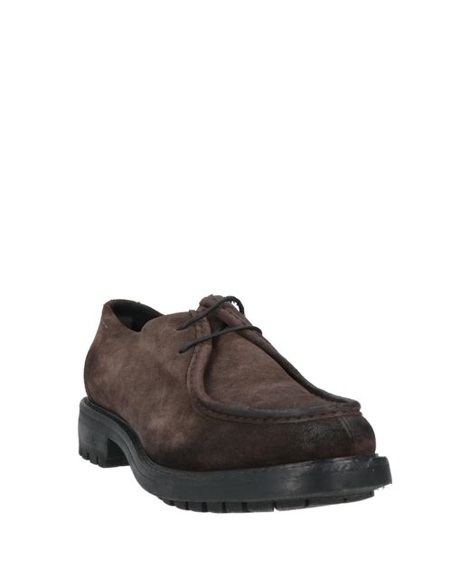 Alexander Hotto Brown Lace-Up Shoes Leather for men