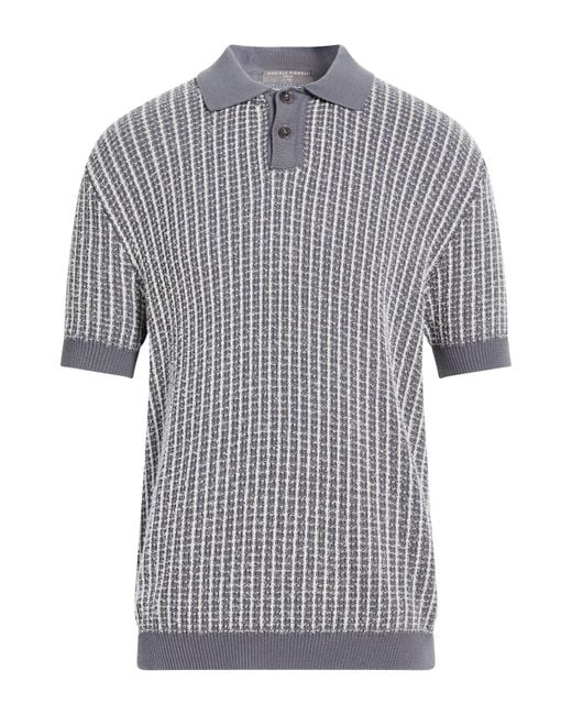 Daniele Fiesoli Gray Polo Shirts for men