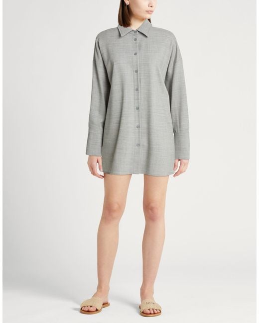 Semicouture Gray Shirt Virgin Wool, Elastane