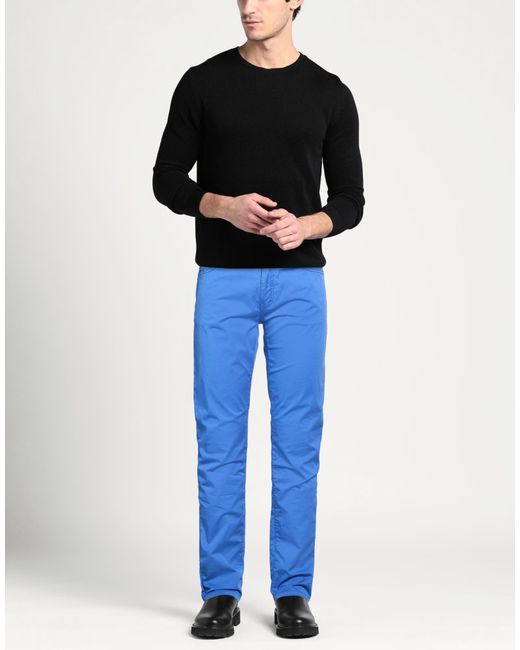 Teleria Zed Blue Bright Pants Cotton, Elastane for men