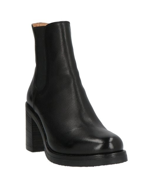 Alberto Fasciani Black Ankle Boots Leather