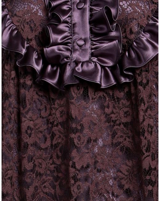 Nora Barth Purple Mini Dress Polyester, Elastane