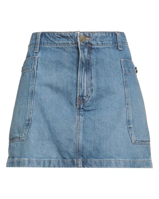 FRAME Blue Denim Skirt Recycled Cotton, Post-Consumer Recycled Cotton