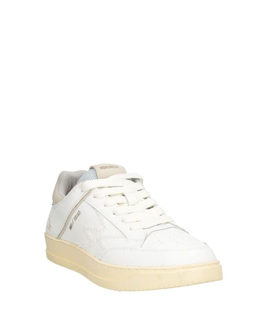 Moaconcept White Sneakers Leather, Textile Fibers