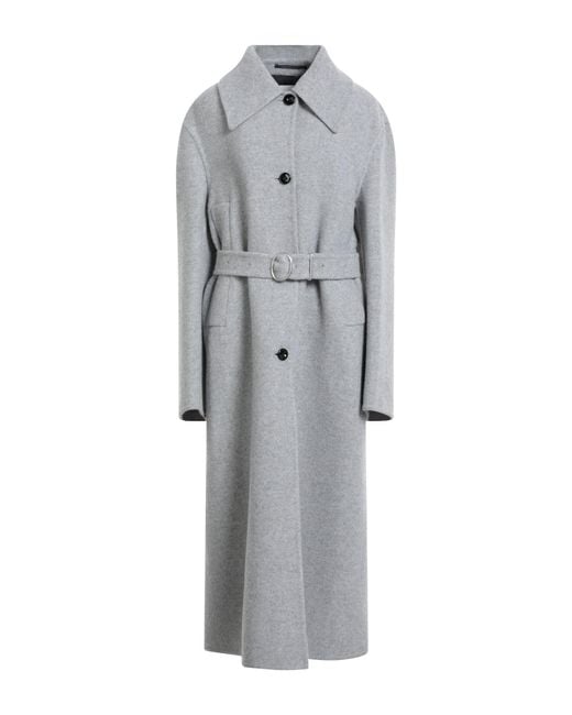 Jil Sander Gray Light Coat Virgin Wool