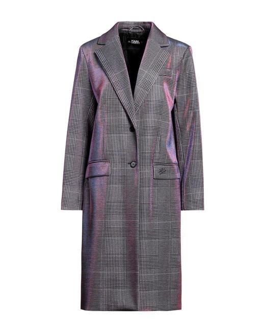Karl Lagerfeld Gray Overcoat & Trench Coat