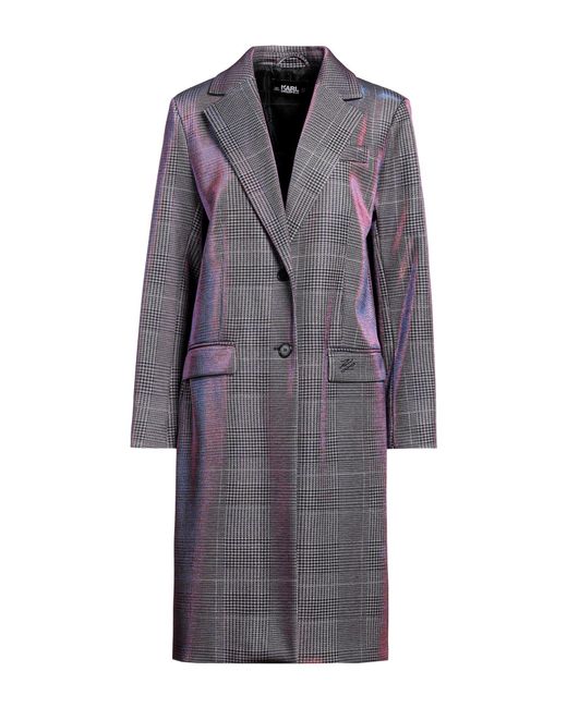 Karl Lagerfeld Gray Overcoat & Trench Coat
