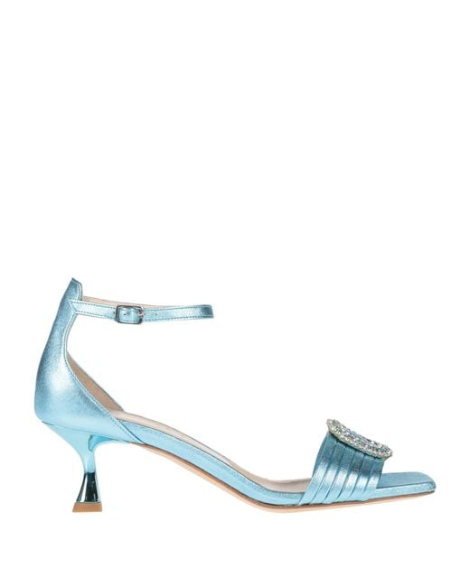 Gianmarco F. Blue Sandals Leather
