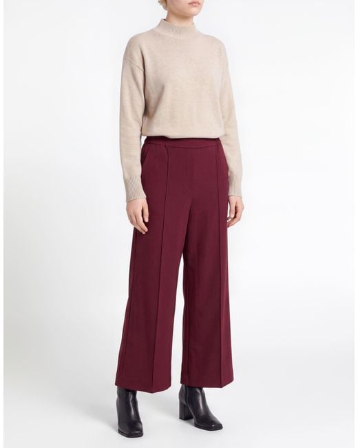MEIMEIJ Red Pants Viscose, Polyamide, Elastane, Acetate