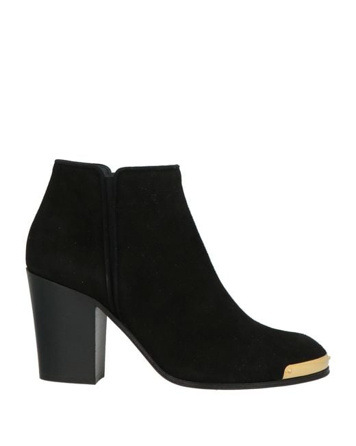 Giuseppe Zanotti Black Ankle Boots Leather, Textile Fibers