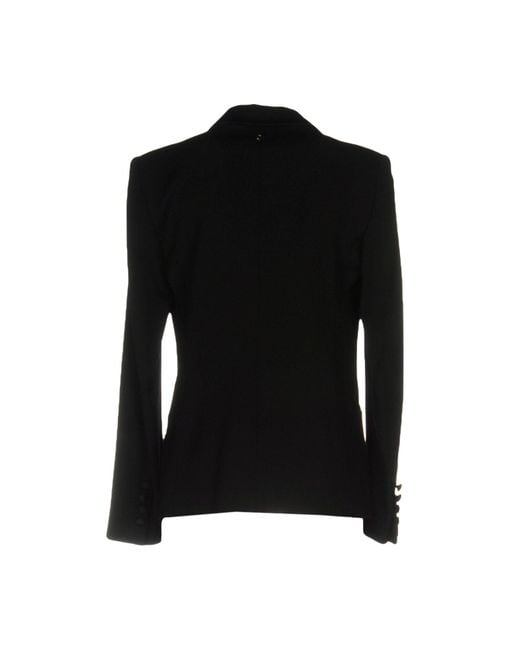 Dondup Black Blazer Viscose, Virgin Wool, Elastane