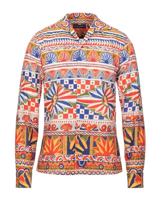 Dolce & Gabbana Orange Shirts for men