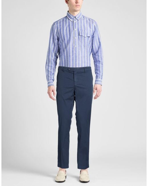 Hackett Blue Midnight Pants Cotton, Elastane for men