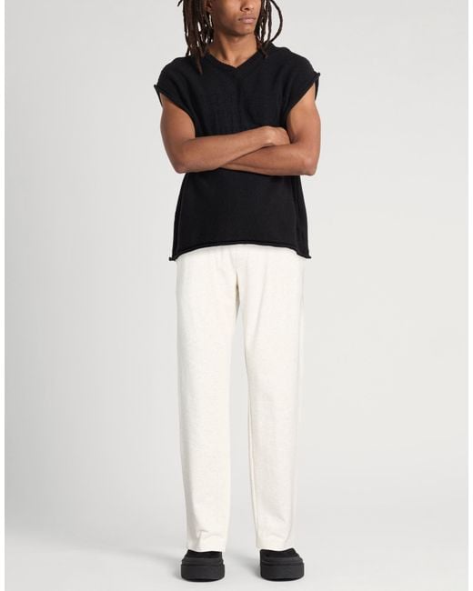 Eleventy White Pants Cotton, Polyethylene, Polyester, Polyurethane for men