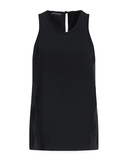 Emporio Armani Black Top Acetate, Viscose, Polyester