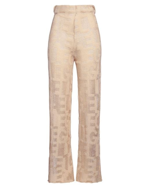 Gaelle Paris Natural Pants Cotton, Acrylic, Viscose, Metallic Polyester, Polyester