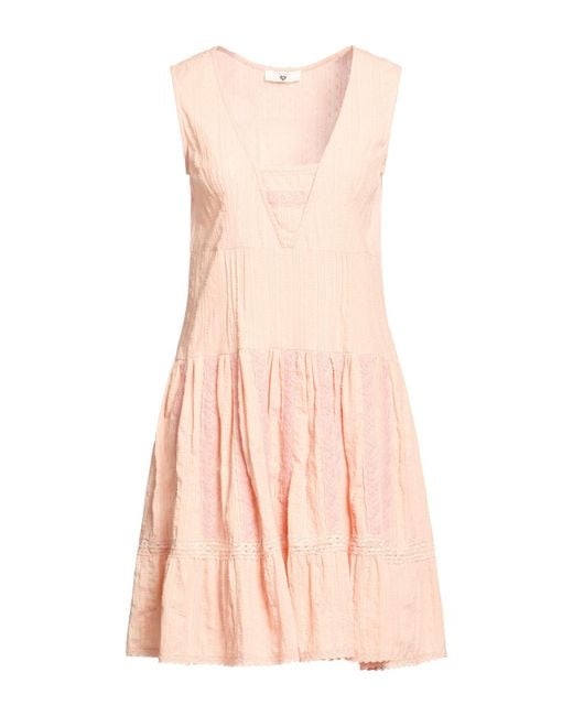 Twinset Pink U&B Mini Dress Cotton