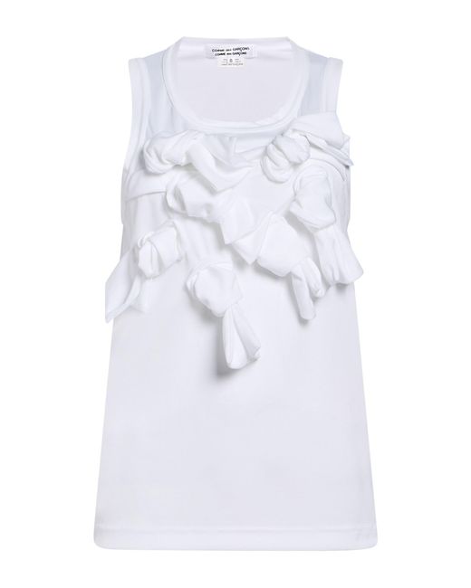 Comme des Garçons White Tank Top Polyester