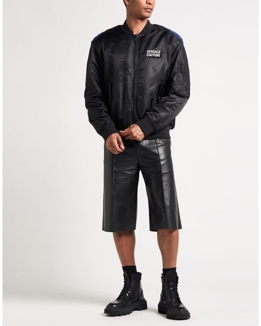 Versace Jeans Couture Black Jacket Polyamide for men