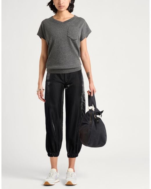 Dondup Black Pants Virgin Wool, Polyamide