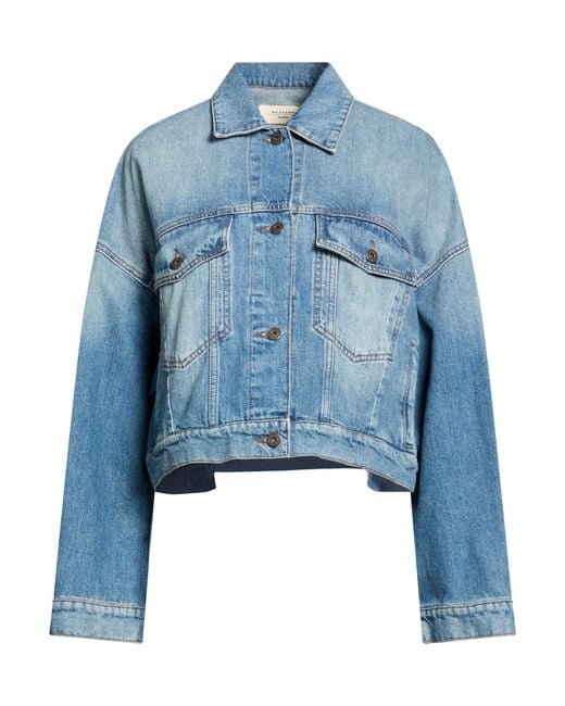 Weekend by Maxmara Blue Denim Outerwear Cotton