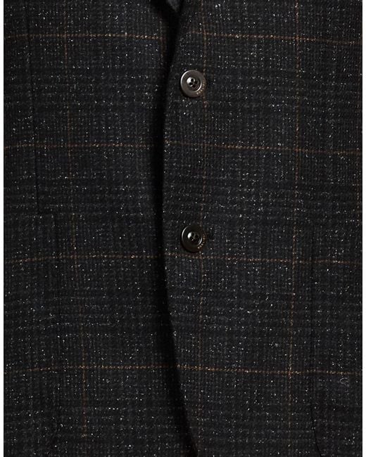 Boglioli Black Blazer Virgin Wool, Polyamide, Silk, Polyester, Elastane for men