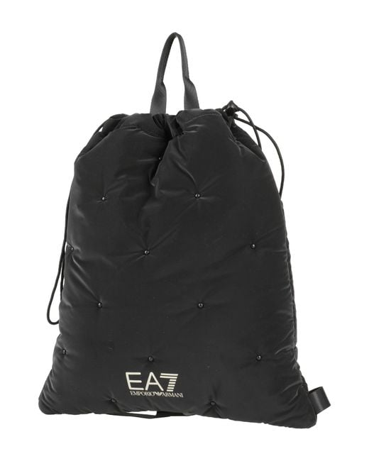 Emporio Armani Black Backpack Textile Fibers