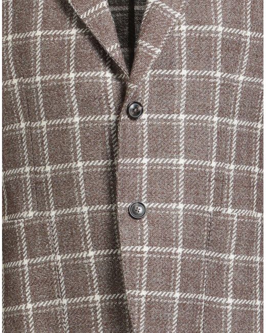 BRERAS Milano Brown Blazer Virgin Wool for men
