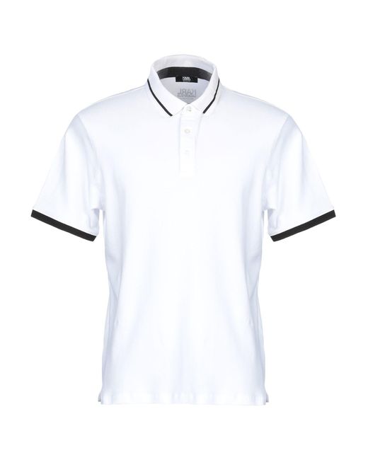 Karl Lagerfeld White Polo Shirt for men
