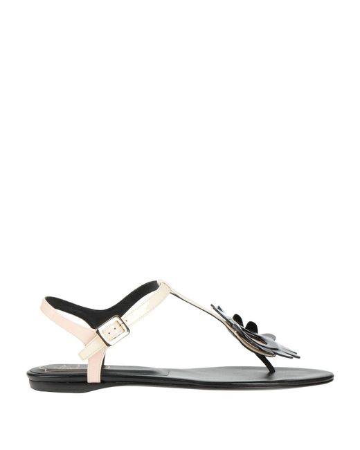 Roger Vivier White Thong Sandal