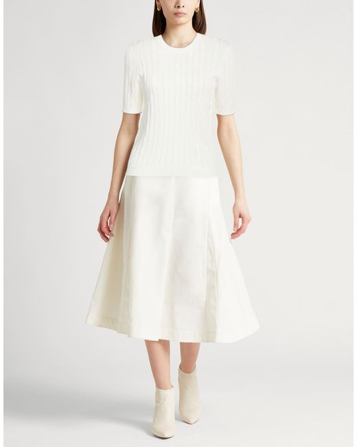 Peserico White Sweater Viscose, Polyester