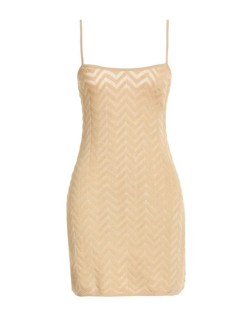 Missoni Natural Mini Dresses
