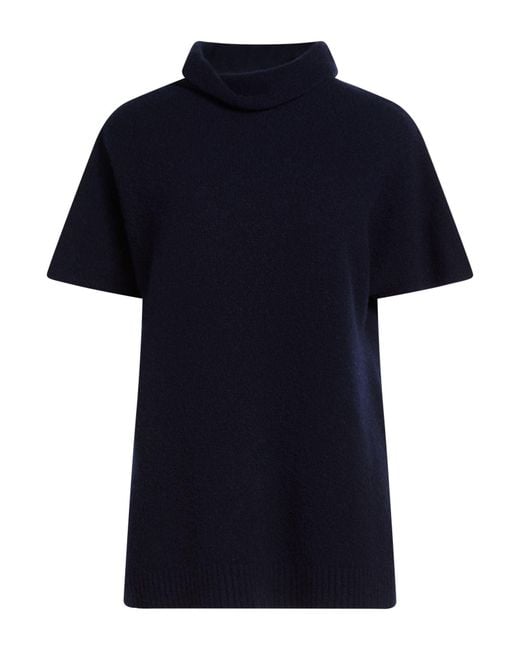 Bruno Manetti Blue Midnight Turtleneck Cashmere, Polybutylene