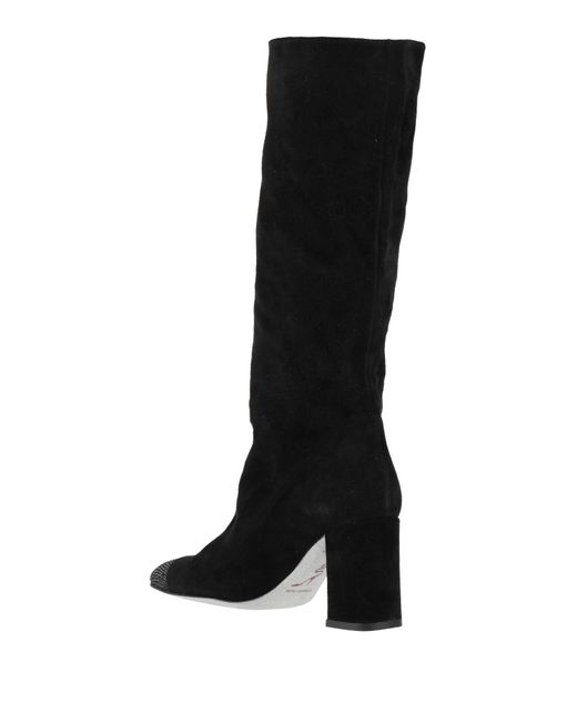 Rene Caovilla Black Boot Leather