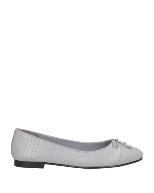 Tory Burch Gray Ballet Flats Goat Skin