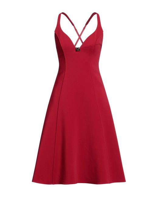 Elisabetta Franchi Red Midi Dress