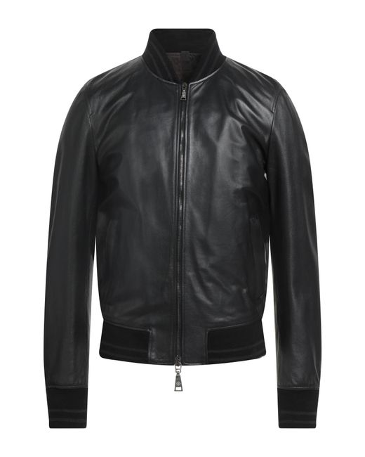 Tagliatore Black Jacket Lambskin for men
