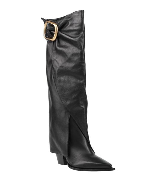 Elena Iachi Black Boot Leather