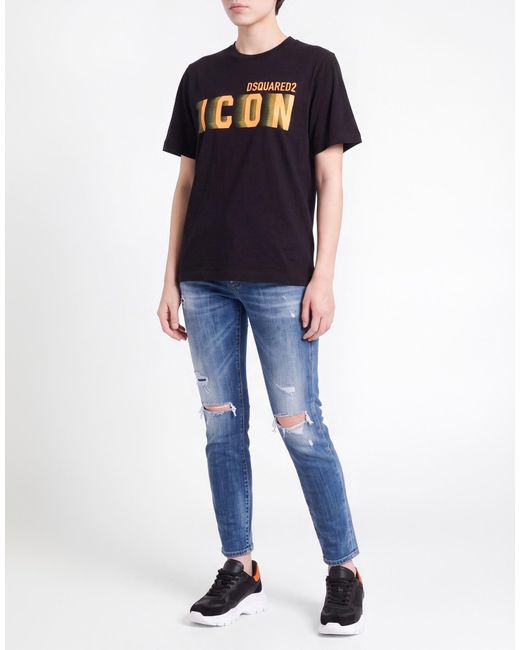 DSquared² Black T-Shirt Cotton
