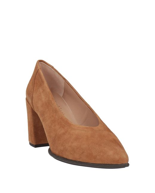 Unisa Brown Camel Pumps Leather