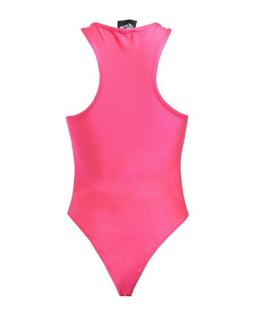 Versace Pink Fuchsia Bodysuit Polyamide, Elastane