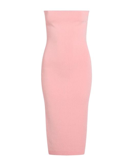 Jacquemus Pink Midi Dress Viscose, Polyester